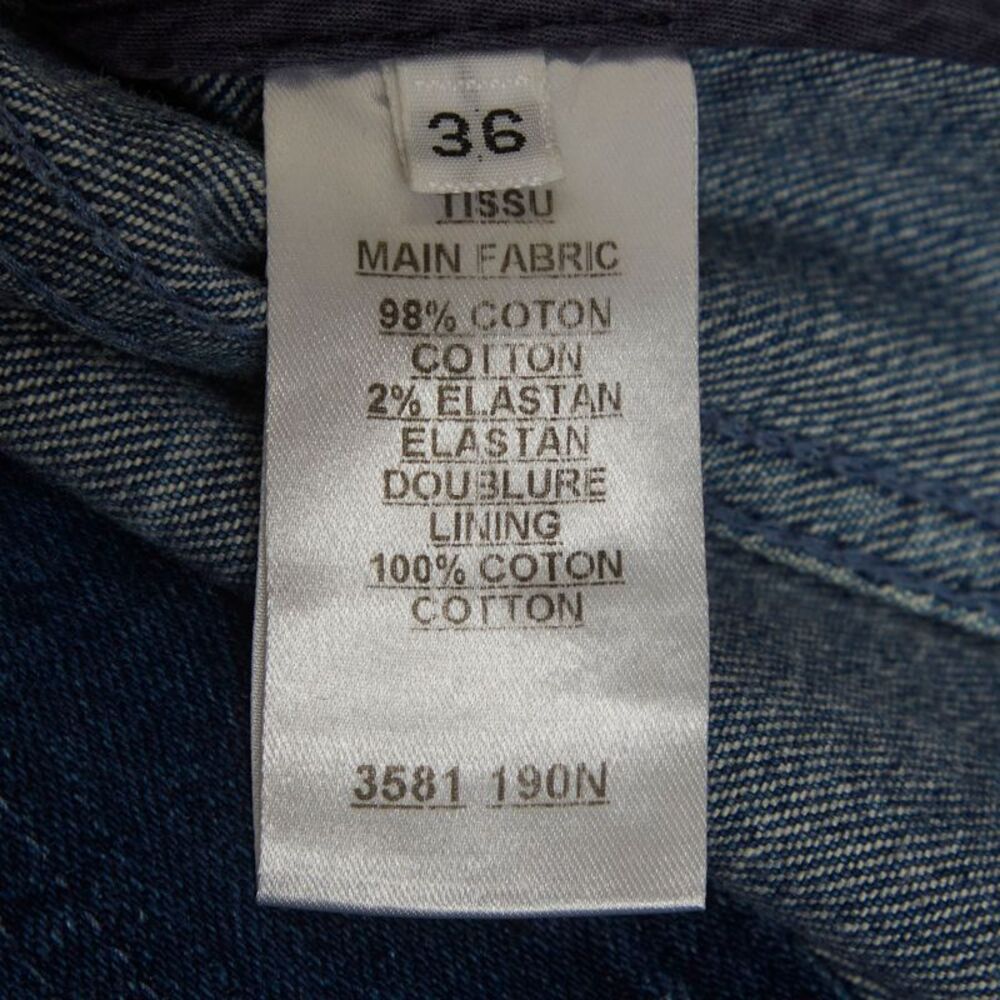Balmain Blue Faded Denim Double Breasted Mini Dress S - Picture 5 of 6